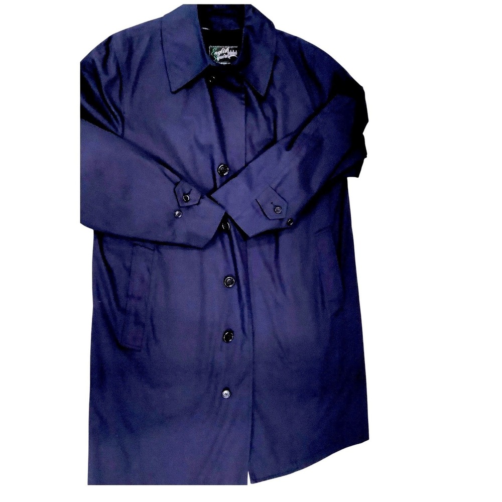 VTG USA English Squire Raincoat Mens 42L Cambridge Original Overcoat Long Coat